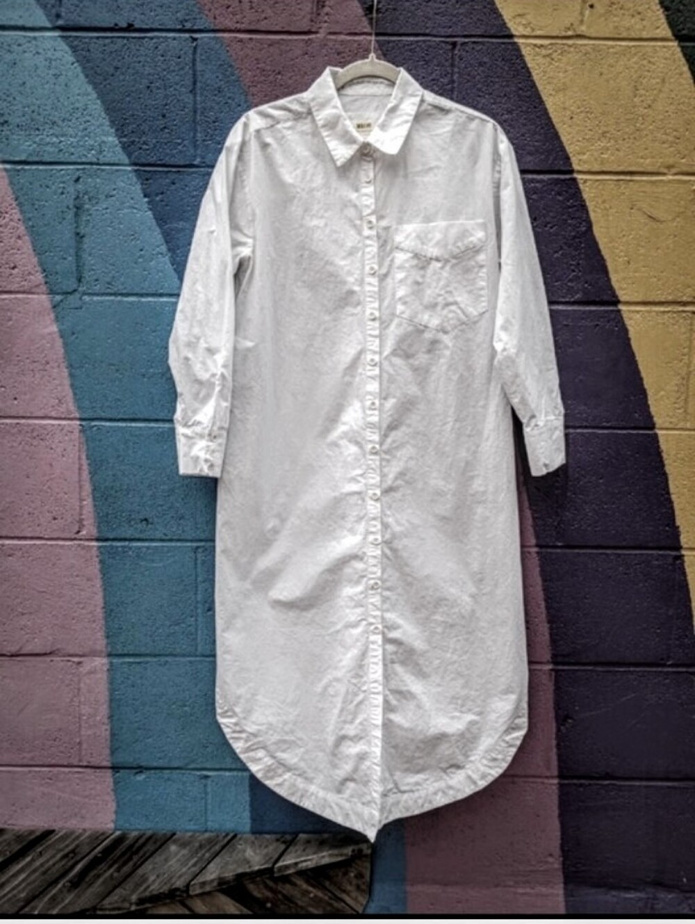 Maeve Soren Long Sleeve Button Front White Dress Shirt sz SP